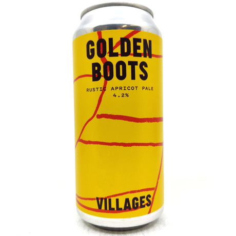 Villages Golden Boots Rustic Apricot Pale 4.2% (440ml can)-Hop Burns & Black