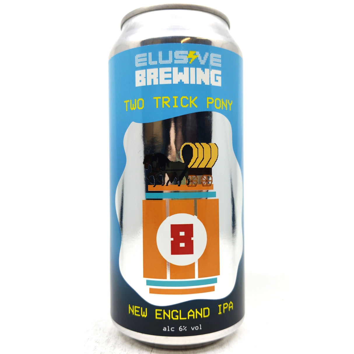 Elusive Brewing x Double Barrelled Two Trick Pony East Coast IPA 6% (440ml can)-Hop Burns & Black