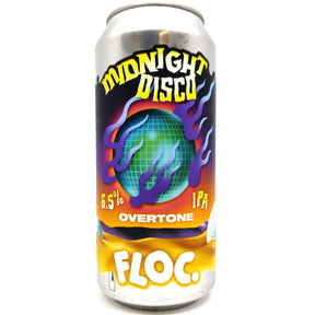 Floc Brewing x Overtone Midnight Disco IPA 6.5% (440ml can)-Hop Burns & Black