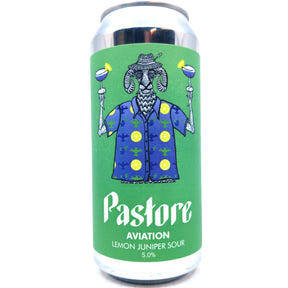 Pastore Aviation Lemon Juniper Sour 5% (440ml can)-Hop Burns & Black