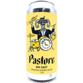 Pastore Big Easy Banana Pastry Sour 7% (440ml can)-Hop Burns & Black