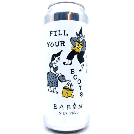 Baron Brewing Fill Your Boots Pale Ale 5.2% (500ml can)-Hop Burns & Black