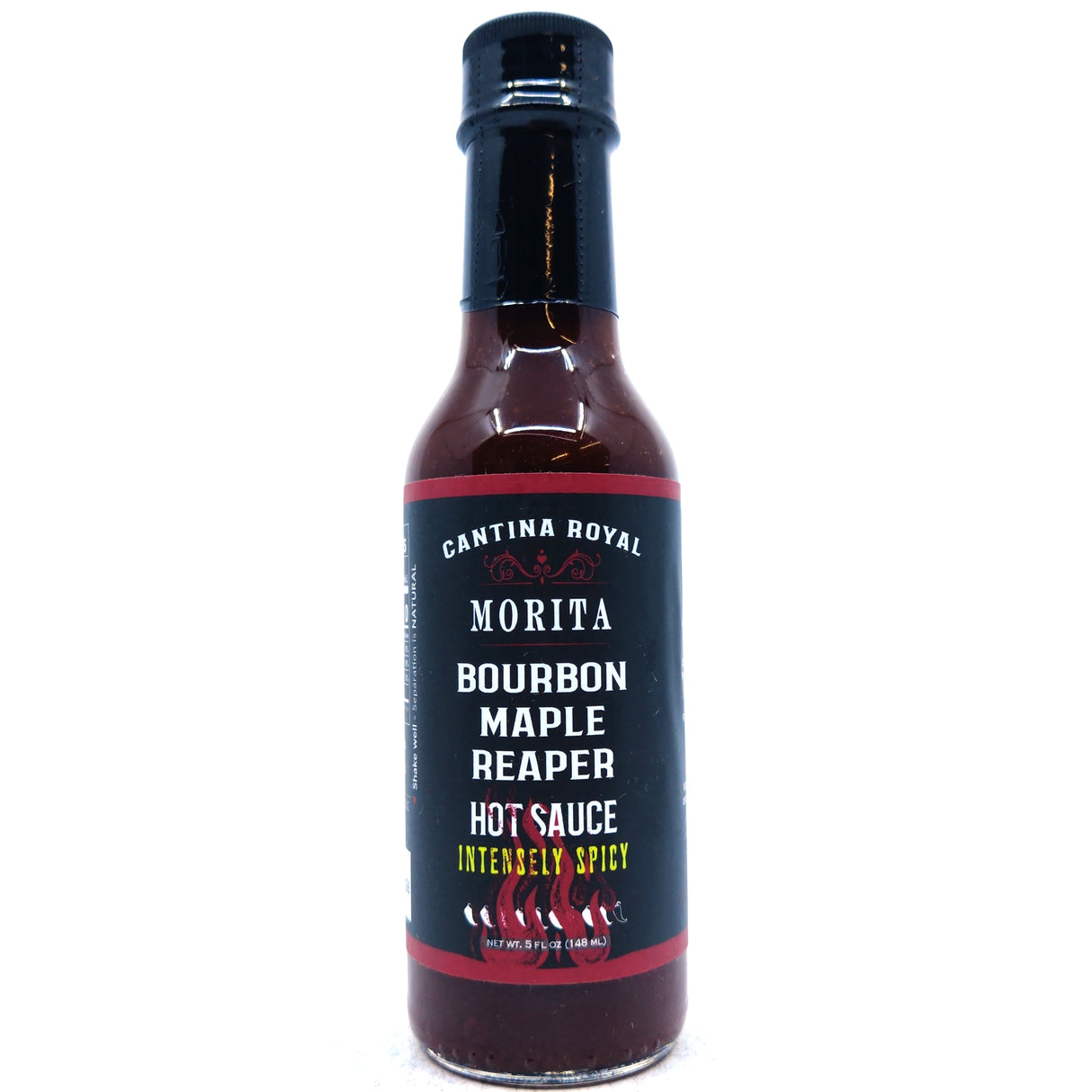 Cantina Royal Morita Bourbon Maple Reaper Hot Sauce (148ml)-Hop Burns & Black