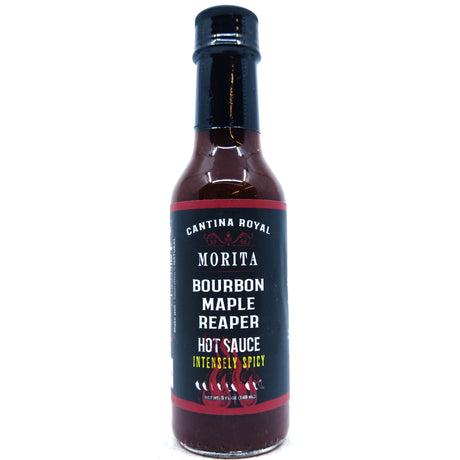 Cantina Royal Morita Bourbon Maple Reaper Hot Sauce (148ml)-Hop Burns & Black