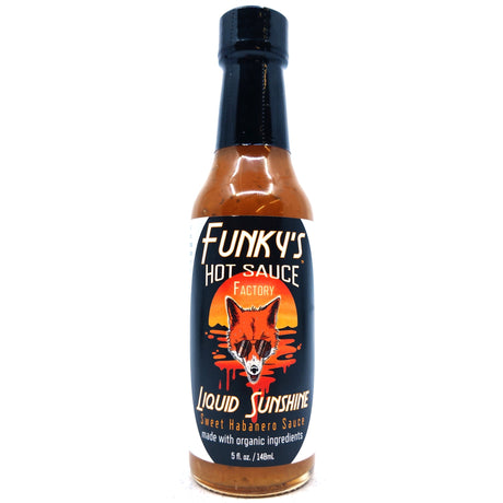 Funky's Hot Sauce Liquid Sunshine Sweet Habanero (148ml)-Hop Burns & Black