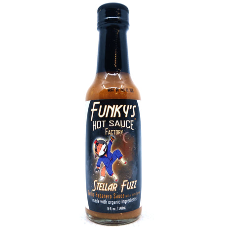 Funky's Hot Sauce Factory Stellar Fuzz Garlic Habanero (148ml)-Hop Burns & Black