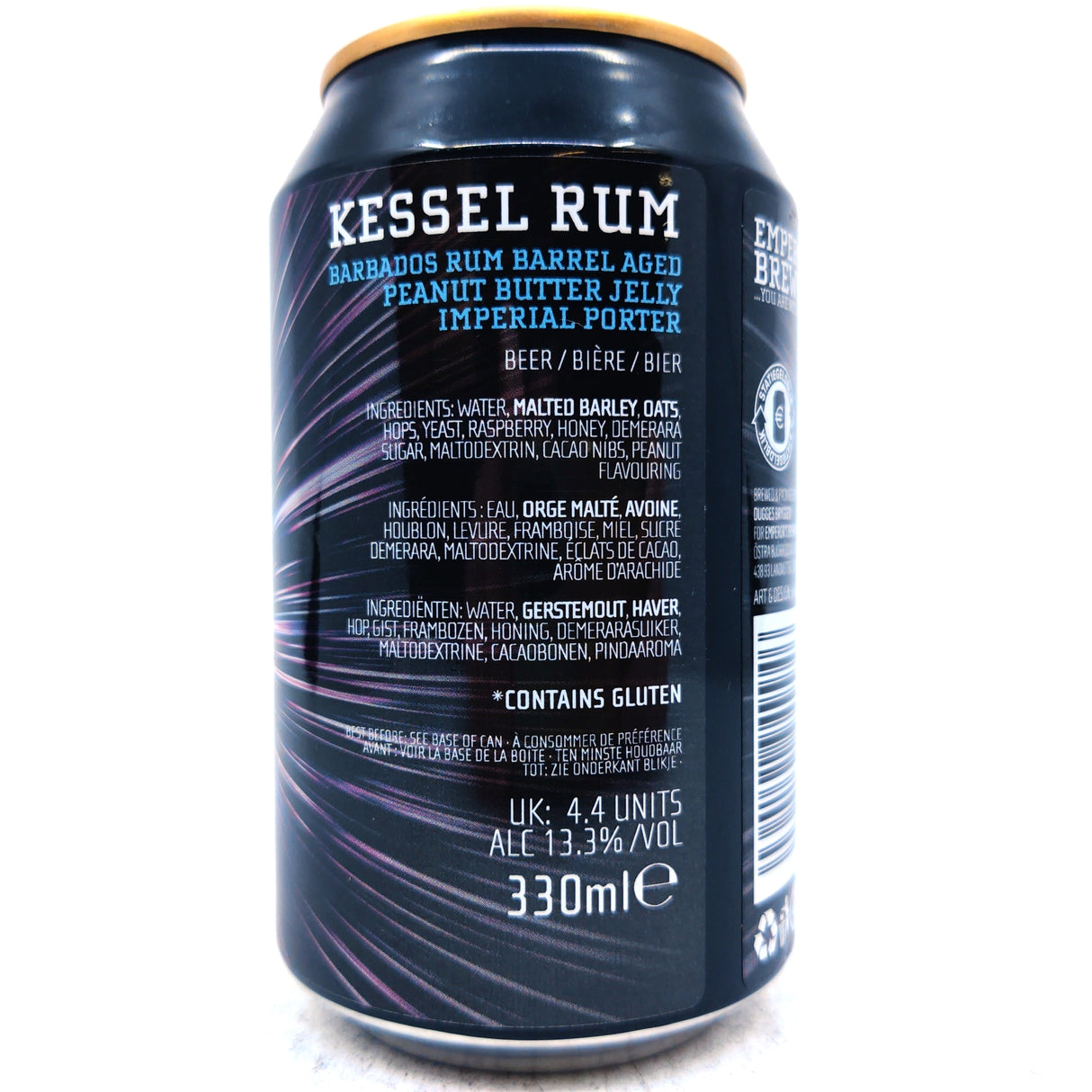 Emperor's Brewery BA Kessel Rum 2023 Imperial Porter 13.3% (330ml can)-Hop Burns & Black