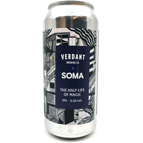 Verdant x SOMA The Half Life of Magic IPA 6.5% (440ml can)-Hop Burns & Black