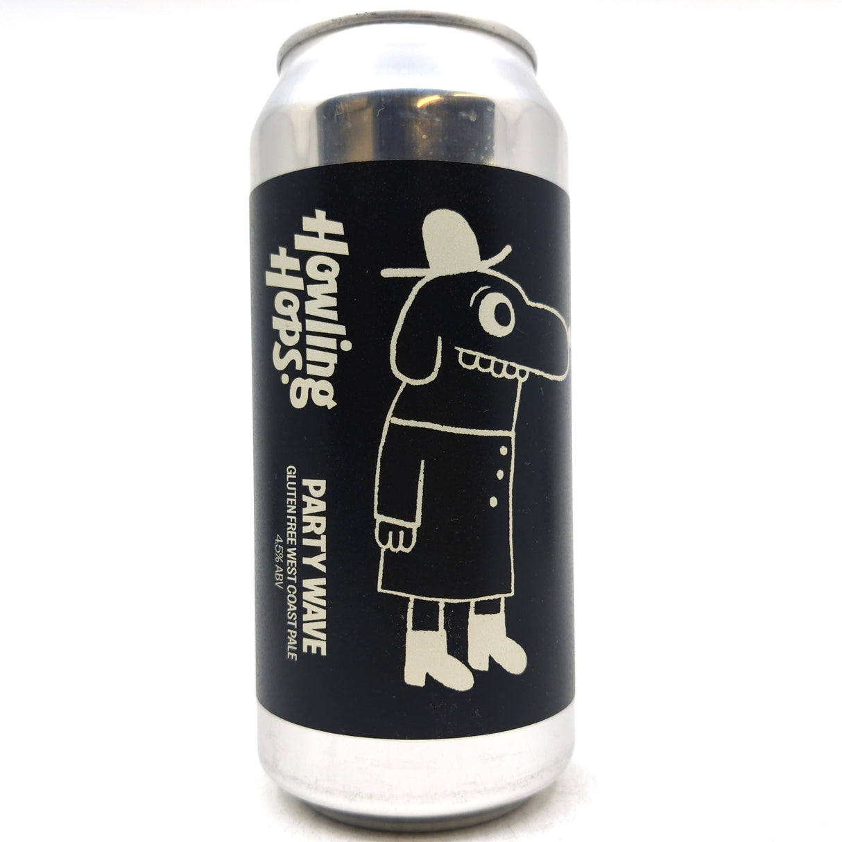 Howling Hops Party Wave Gluten Free West Coast Pale 4.5% (440ml can)-Hop Burns & Black