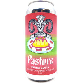 Pastore Panna Cotta Raspberry Rhubarb Pistachio Pastry Sour 5% (440ml can)-Hop Burns & Black