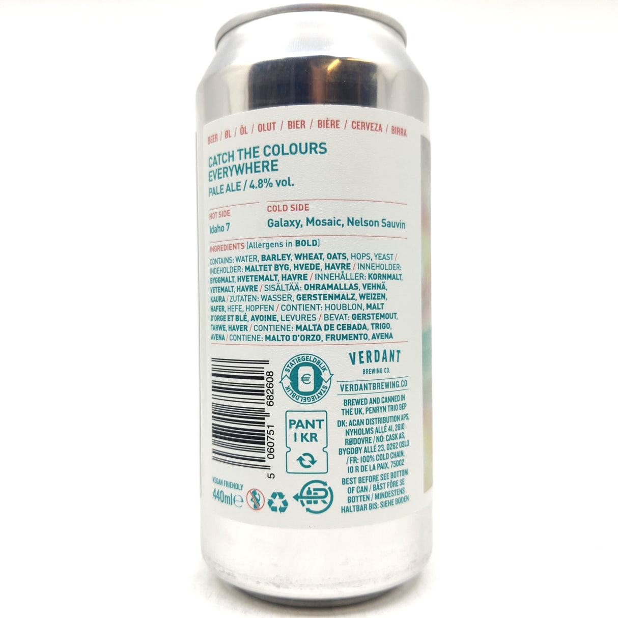Verdant Catch The Colours Everywhere Pale Ale 4.8% (440ml can)-Hop Burns & Black