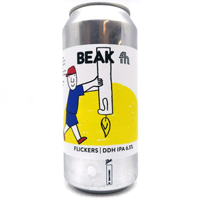 Beak Brewery x Freestyle Hops Flickers DDH IPA 6.5% (440ml can)-Hop Burns & Black