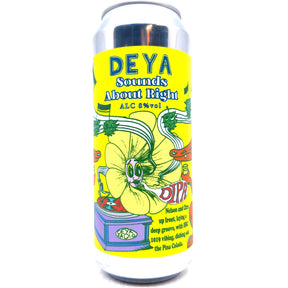 DEYA Sounds About Right Double IPA 8% (500ml can)-Hop Burns & Black