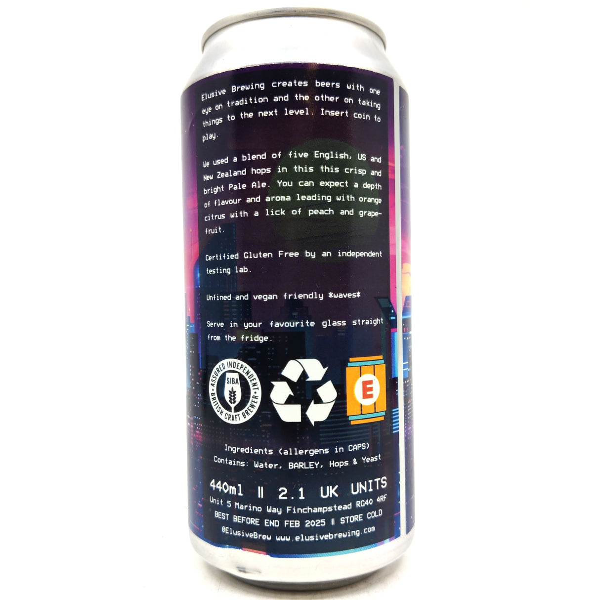 Elusive Brewing Fusion Pale Ale 4.5% (440ml can)-Hop Burns & Black