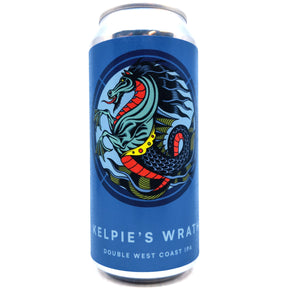 Otherworld Kelpie's Wrath Double IPA 8.3% (440ml can)-Hop Burns & Black