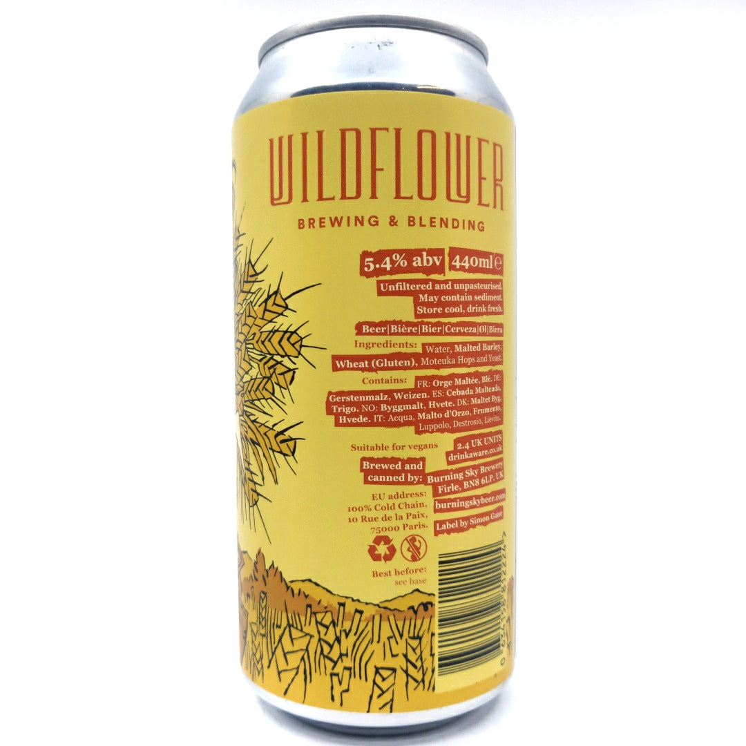 Burning Sky x Wildflower From The Farm 5.4% (440ml can)-Hop Burns & Black