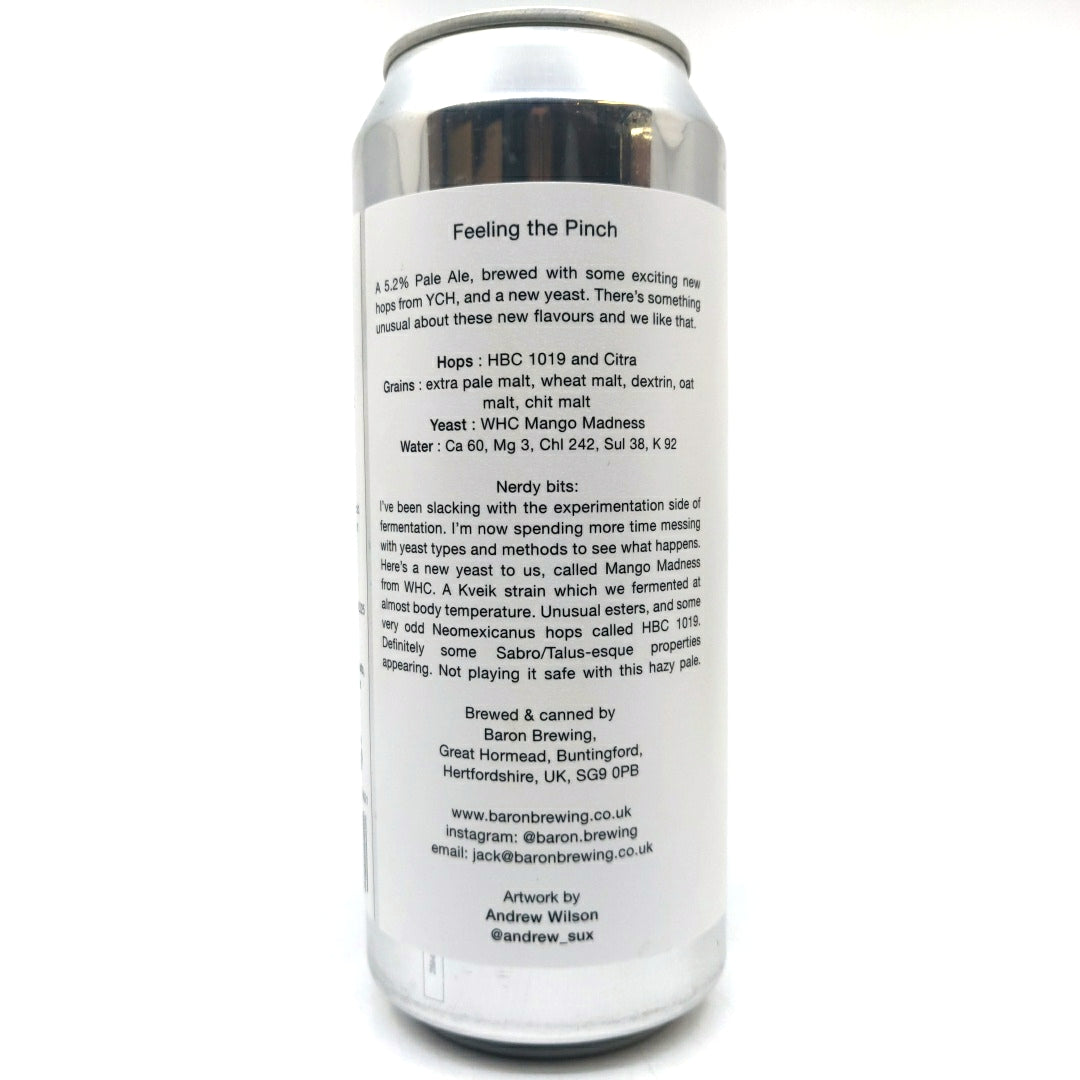 Baron Brewing Feeling the Pinch Pale Ale 5.2% (500ml can)-Hop Burns & Black
