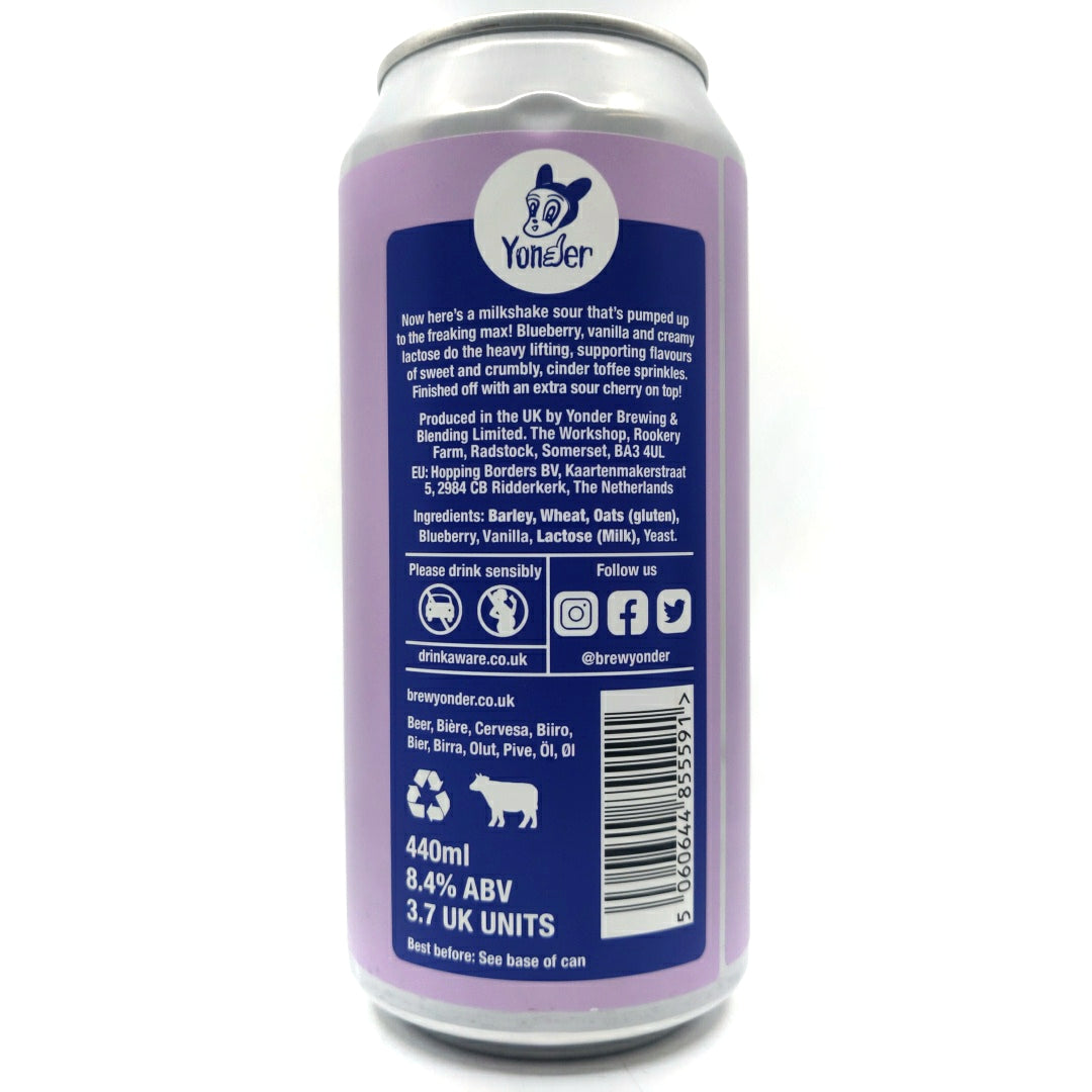 Yonder Blueberry Cinder Toffee Freak Shake Pastry Sour 8.4% (440ml can)-Hop Burns & Black