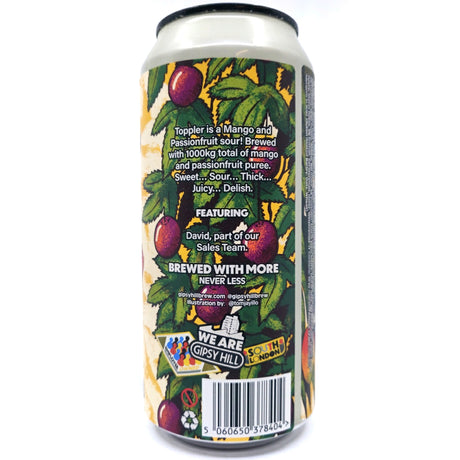 Gipsy Hill Toppler Mango & Passionfruit Sour 3.4% (440ml can)-Hop Burns & Black