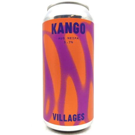 Villages Kango Aus New England IPA 5.7% (440ml can)-Hop Burns & Black
