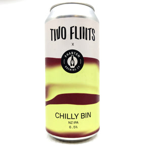 Two Flints x Phantom Chilly Bin Hazy IPA 6.5% (440ml can)-Hop Burns & Black