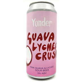 Yonder Guava Lychee Crush Sour 5% (440ml can)-Hop Burns & Black