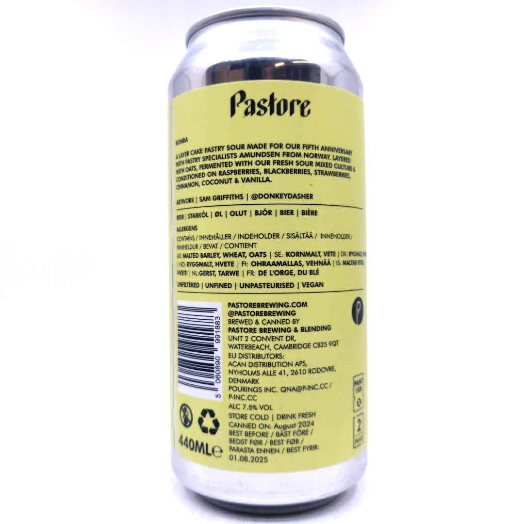 Pastore x Amundsen Bomba Berry Coconut Cake Sour 7.5% (440ml can)-Hop Burns & Black
