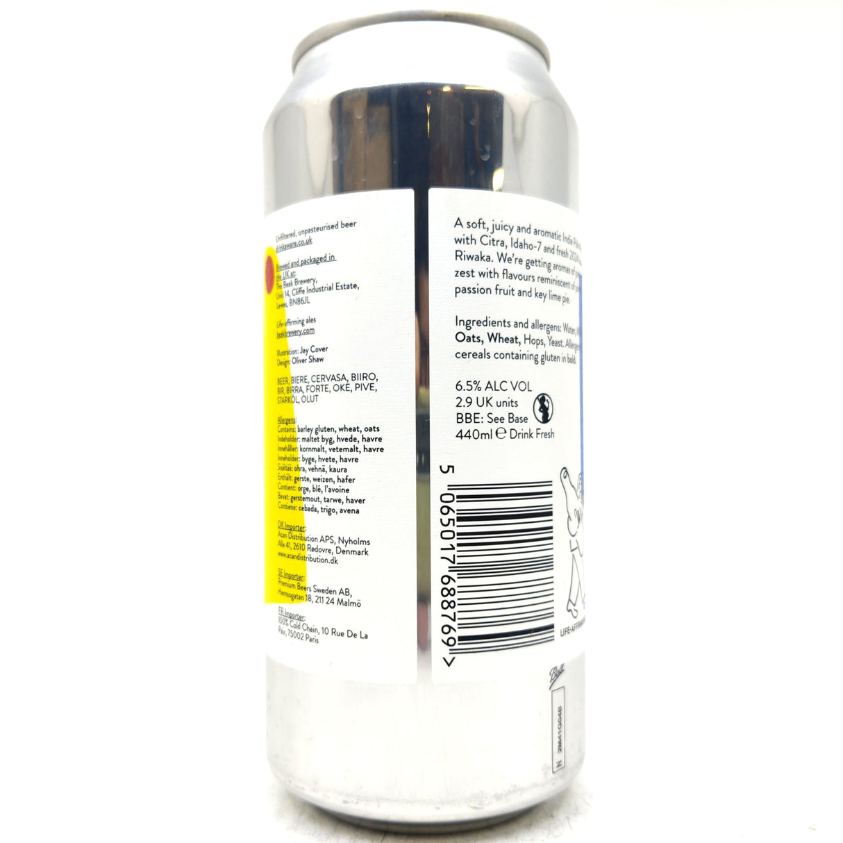 Beak Brewery Passo IPA 6.5% (440ml can)-Hop Burns & Black