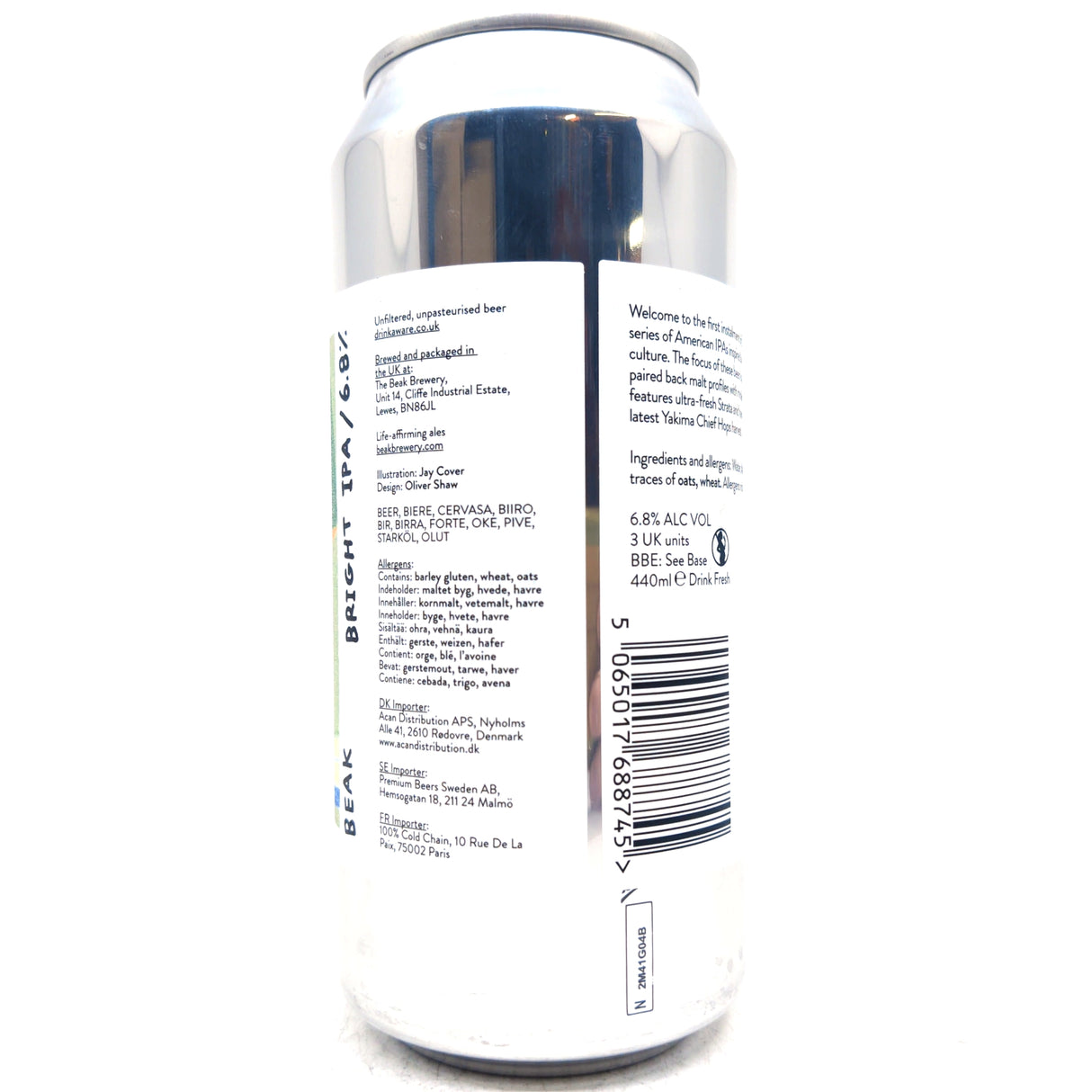 Beak Brewery Western Seaboard Project #1 IPA 6.8% (440ml can)-Hop Burns & Black