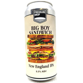 Pressure Drop Big Boy Sandwich New England IPA 6.5% (440ml can)-Hop Burns & Black