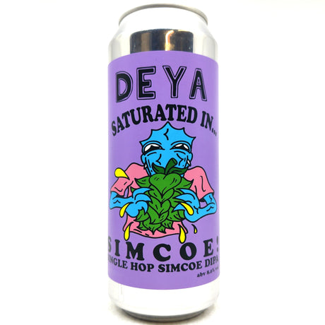 DEYA Saturated in Simcoe Double IPA 8% (500ml can)-Hop Burns & Black