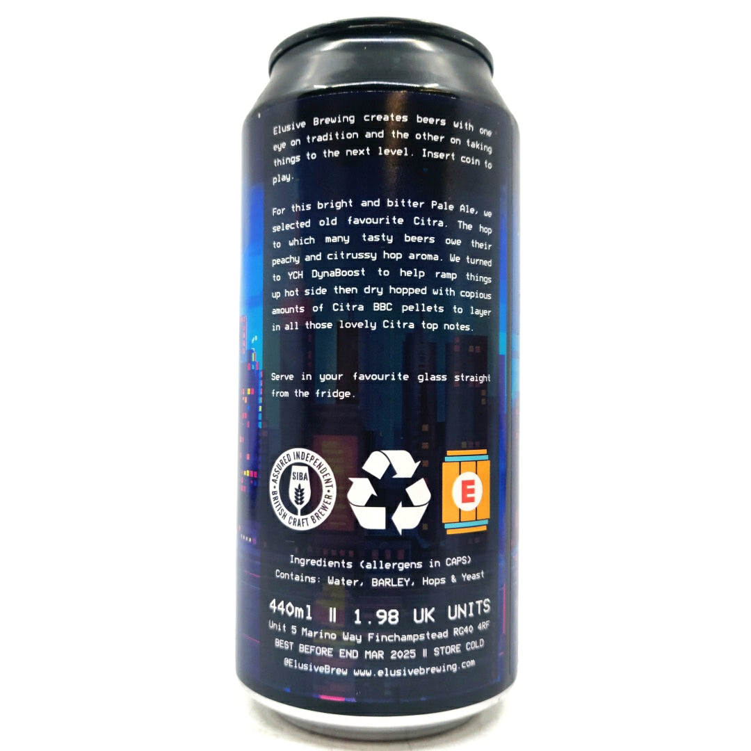 Elusive Brewing Metropole West Coast Pale Ale 4.5% (440ml can)-Hop Burns & Black