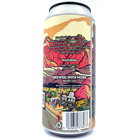 Gipsy Hill Freewheeler West Coast IPA 6% (440ml can)-Hop Burns & Black