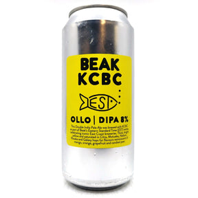 Beak Brewery x KCBC Ollo Double IPA 8% (440ml can)-Hop Burns & Black