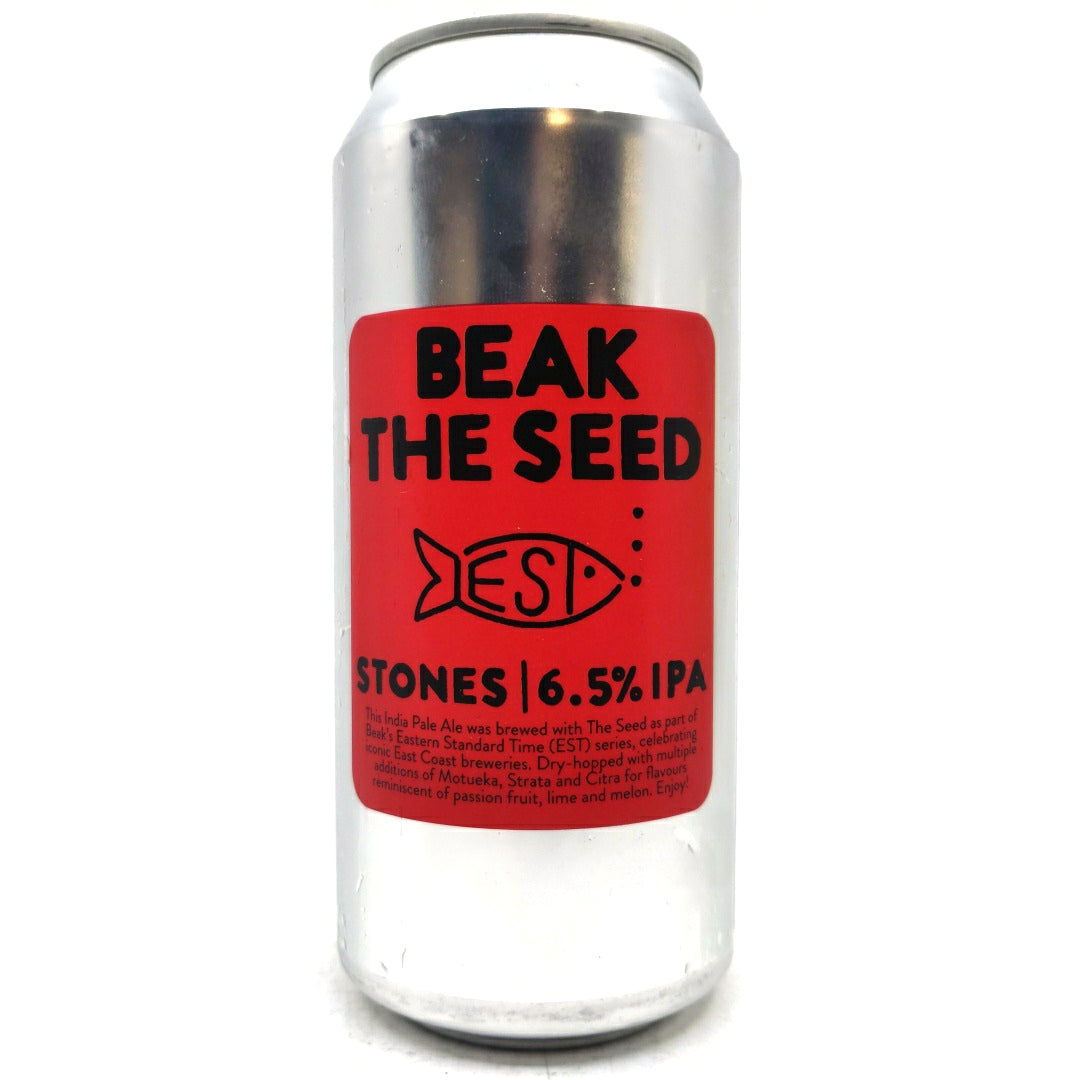 Beak x The Seed Stones IPA 6.5% (440ml can)-Hop Burns & Black