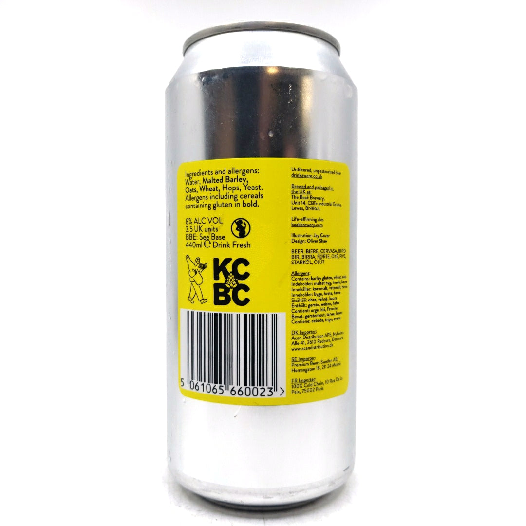 Beak Brewery x KCBC Ollo Double IPA 8% (440ml can)-Hop Burns & Black