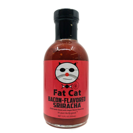 Fat Cat Bacon-Flavoured Sriracha Sauce (355ml)-Hop Burns & Black