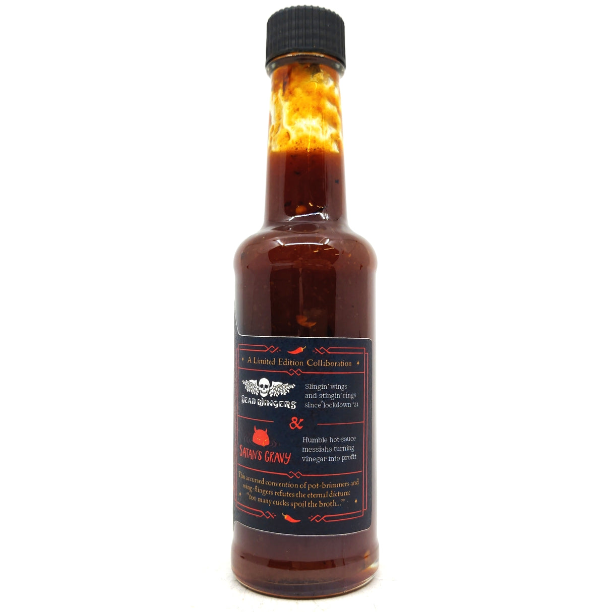 Karyo Satan's Gravy x Dead Wingers Wang Jam Hot'n Sticky Reaper & Bonnet Sauce (168ml)-Hop Burns & Black