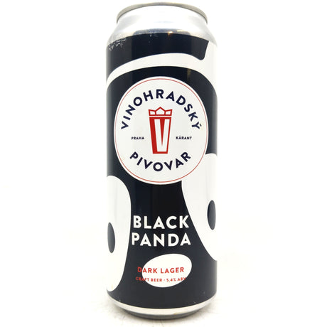 Vinohradsky Pivovar Black Panda Czech Dark Lager 5.4% (500ml can)-Hop Burns & Black