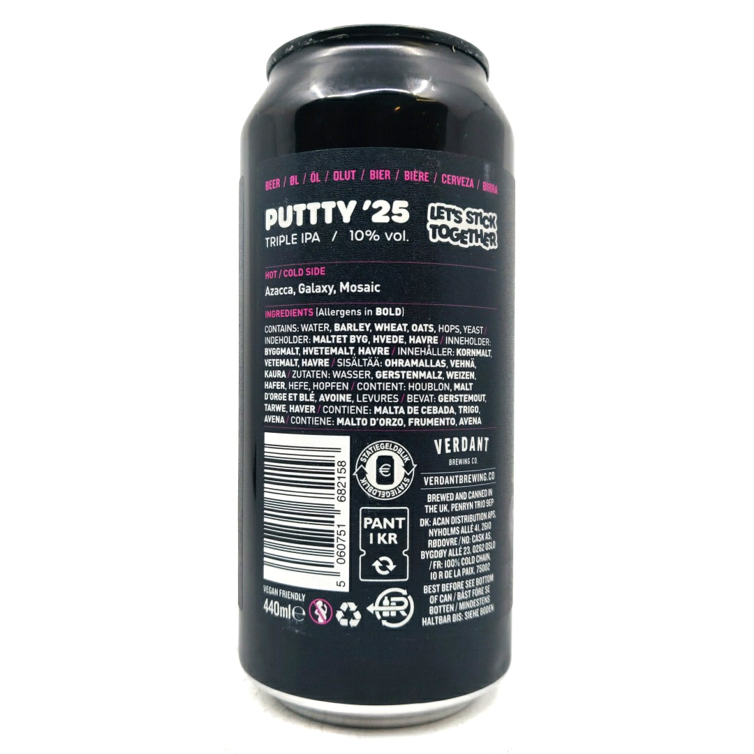 Verdant Puttty 2025 Triple IPA 10% (440ml can)-Hop Burns & Black