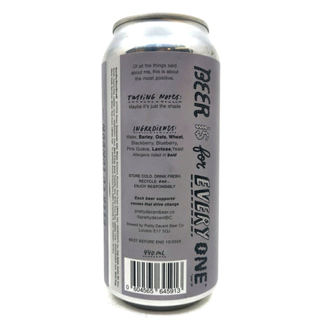 Pretty Decent Grey's Not Really Your Colour Fruit Sour 5.5% (440ml can)-Hop Burns & Black