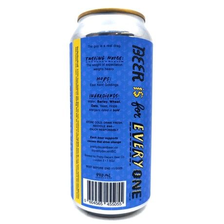 Pretty Decent Anchor Of The Year Dry Stout 4.3% (440ml can)-Hop Burns & Black