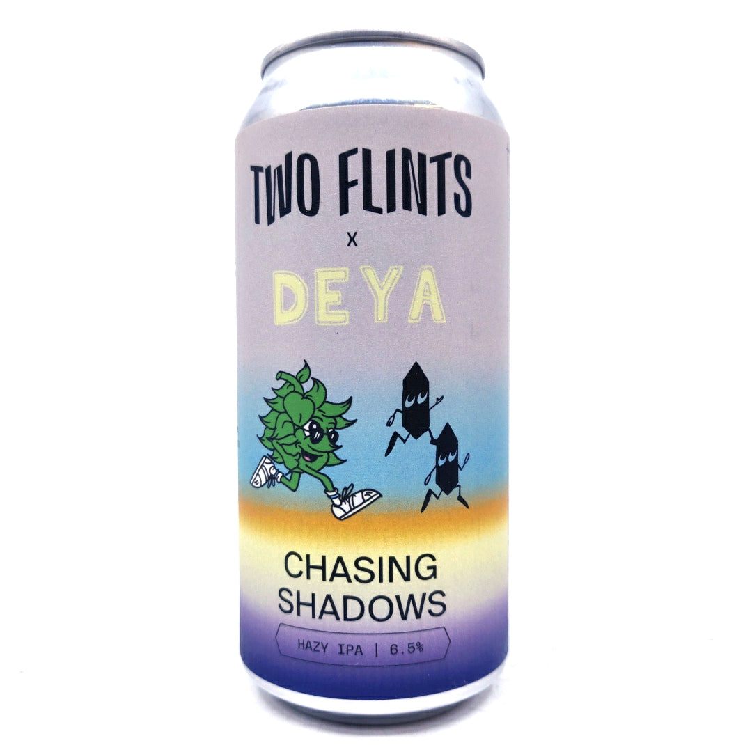 Two Flints x DEYA Chasing Shadows IPA 6.5% (440ml can)-Hop Burns & Black