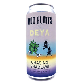 Two Flints x DEYA Chasing Shadows IPA 6.5% (440ml can)-Hop Burns & Black
