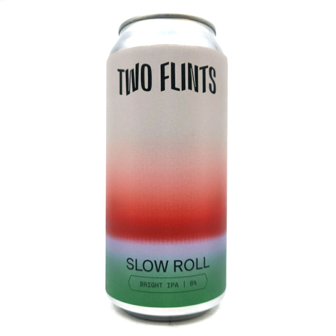 Two Flints Slow Roll Bright IPA 6% (440ml can)-Hop Burns & Black
