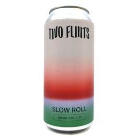 Two Flints Slow Roll Bright IPA 6% (440ml can)-Hop Burns & Black