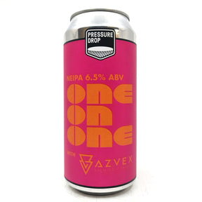 Pressure Drop x Azvex One On One New England IPA 6.5% (440ml can)-Hop Burns & Black