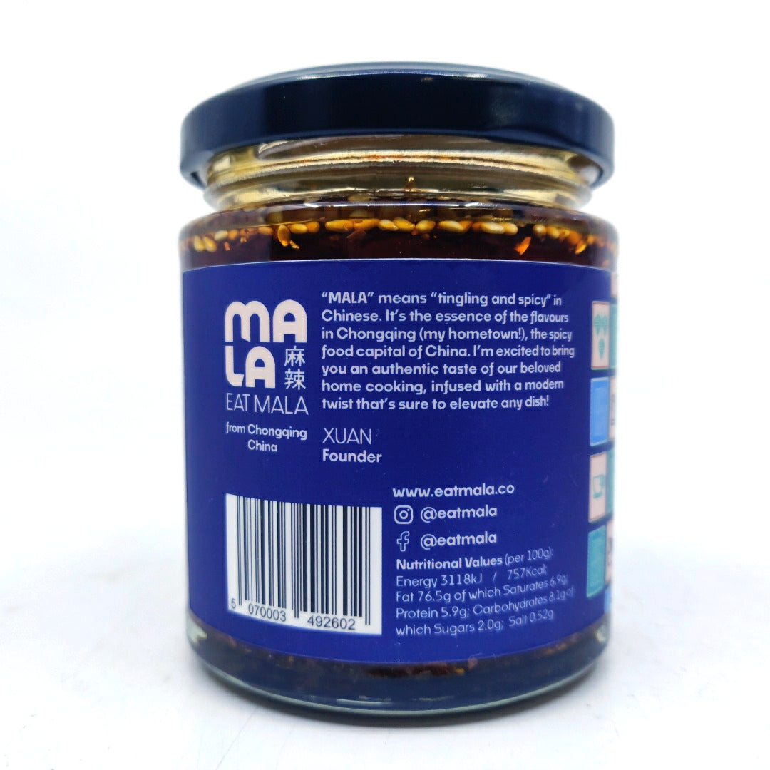 Eat Mala Crispy Peanut Chilli Oil (160g)-Hop Burns & Black