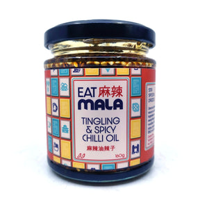 Eat Mala Tingling & Spicy Chilli Oil (160g)-Hop Burns & Black