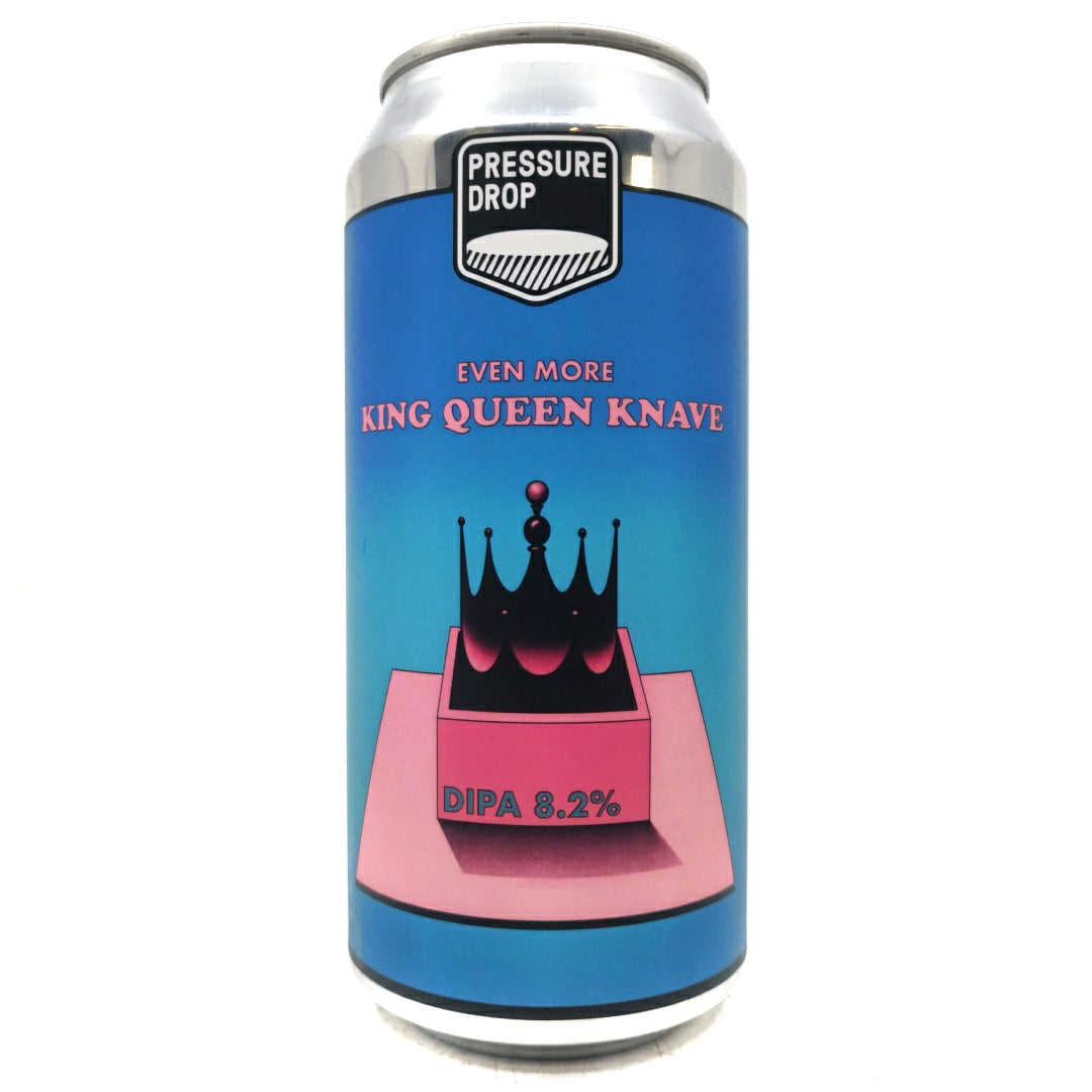 Pressure Drop Even More King Queen Knave Double IPA 8.2% (440ml can)-Hop Burns & Black